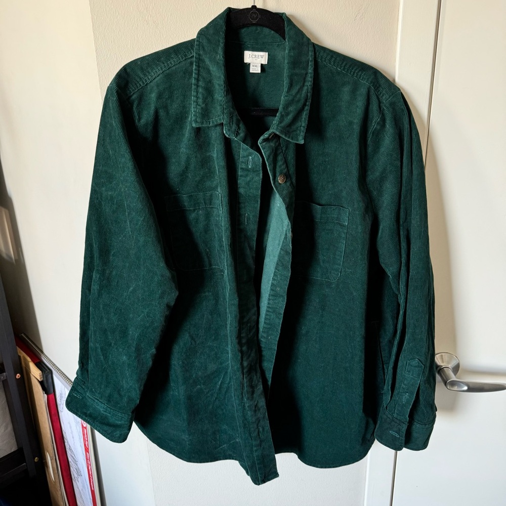 Green Corduroy Shacket